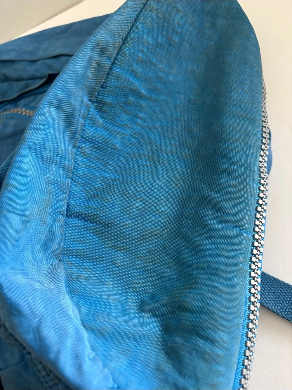 Kipling Sky Blue Nylon Daypack Front Zip Pocket X-Large backpack travel school